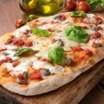 Pizza romaine alla pala, fromage et sauce tomates