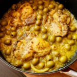 Tajine de poulet aux olives et citron confit