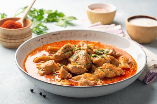 Tajine de poulet aux olives et piments forts